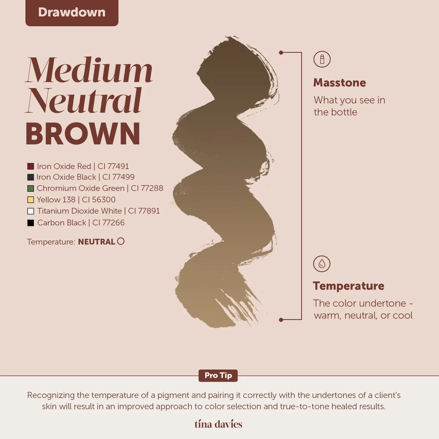 TINA DAVIES FADE MEDIUM NEUTRAL BROWN PREORDER - Browbox