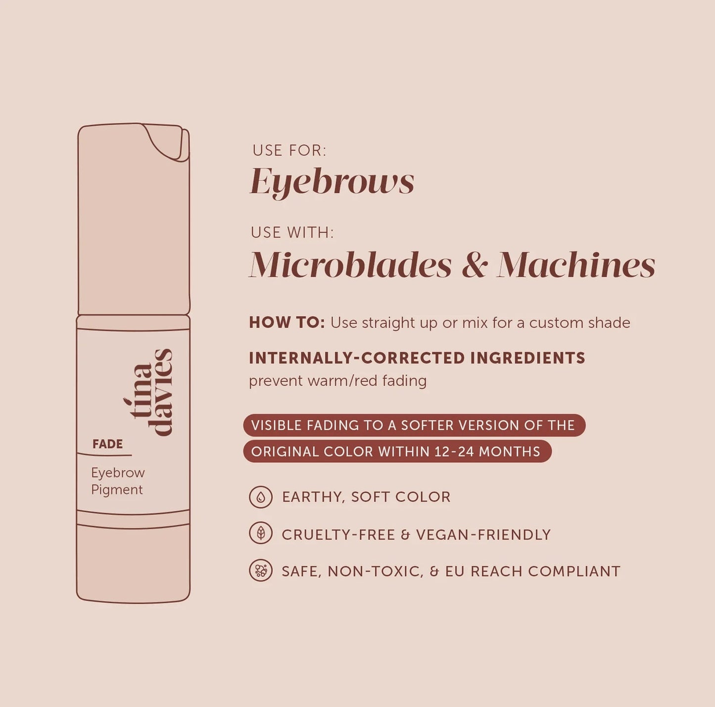 TINA DAVIES FADE MEDIUM NEUTRAL BROWN PREORDER - Browbox