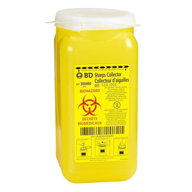 First Aid™ Central BD Sharps Container, 1.4 L - Browbox