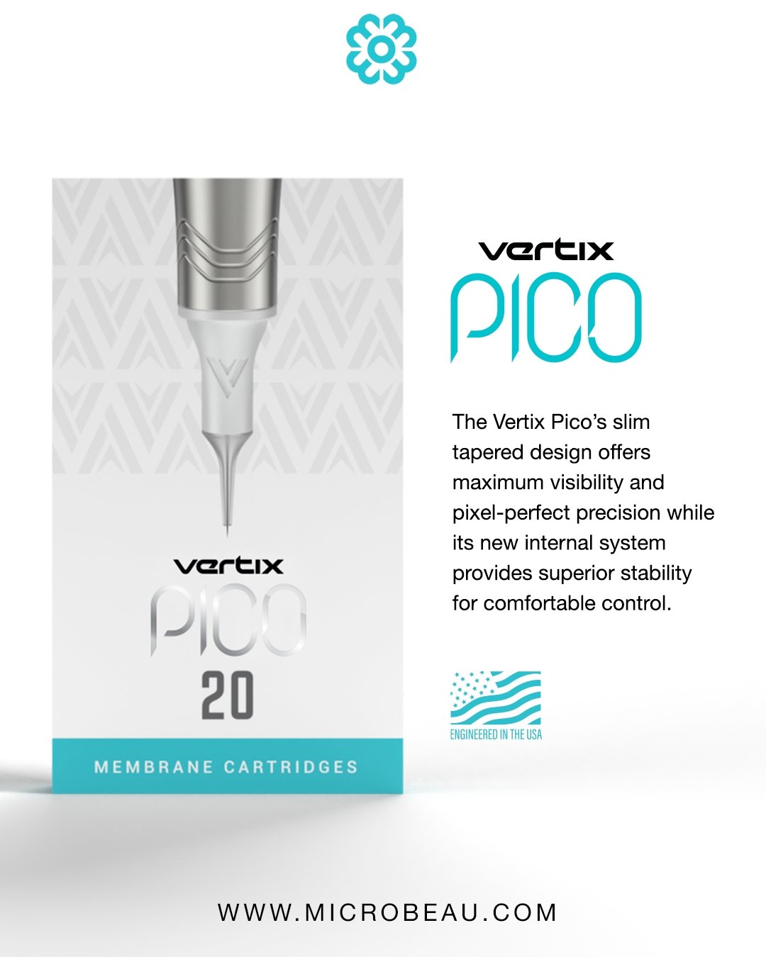 Vertix Pico PMU Membrane Cartridge Needles — Box of 20 - Browbox